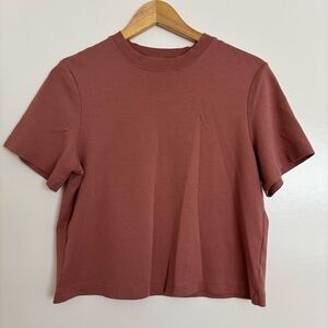 Allsaints Lisa Crewneck T-Shirt in Ash Rose Pink